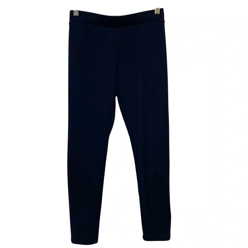 Old Navy Cream Peplum Top & Navy Blue Leggings Kids Matching Set Size XL